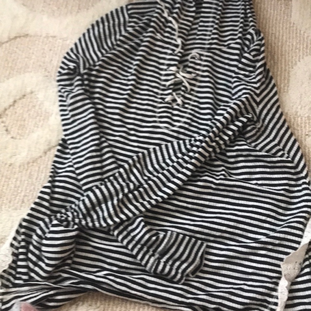 Stripped long sleeve pullover sweater